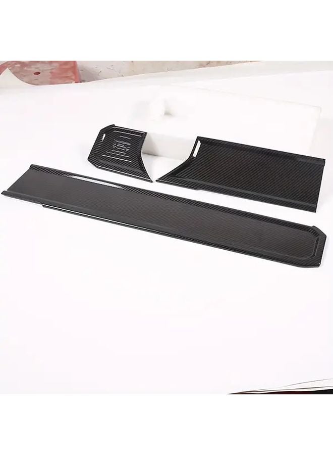 Carbon Fiber Pattern Dashboard Center Control Panel Cover For Land Rover Defender 2020 2025 LHD - Image 5